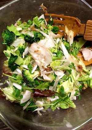新玉ねぎと豆苗のサラダ 塩麹入り！-レシピのメイン写真