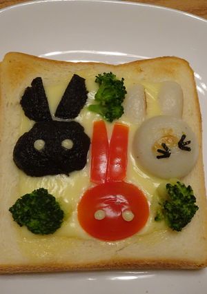 イースターうさぎのトースト-レシピのメイン写真