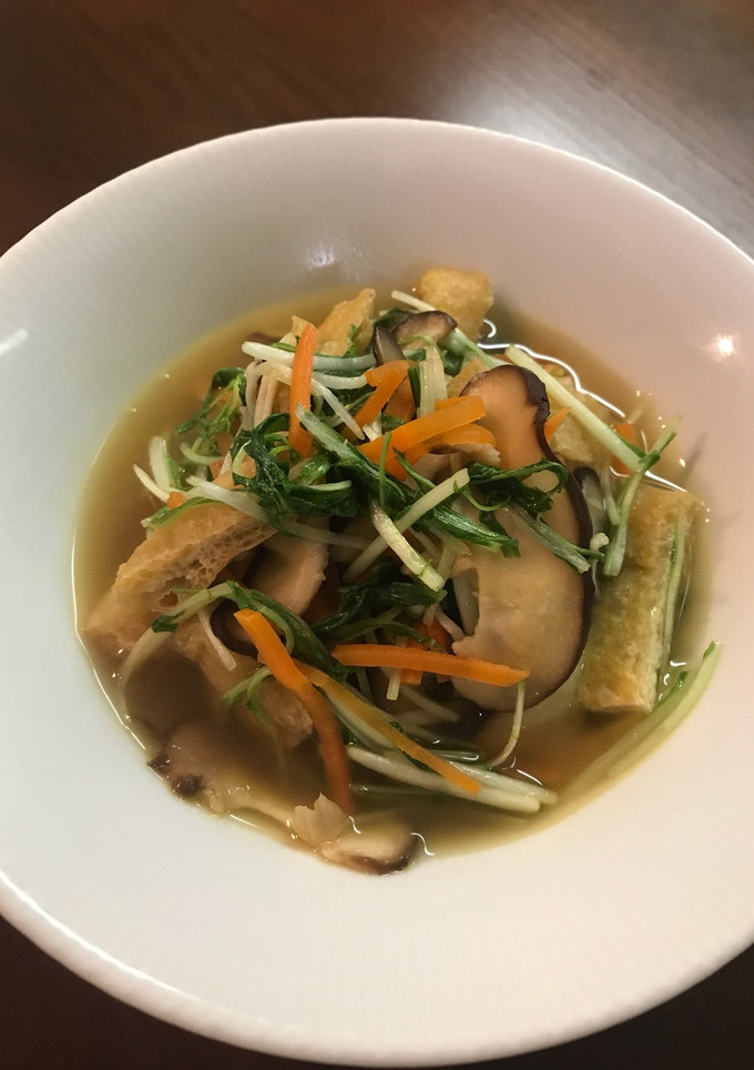 具だくさん！水菜の煮浸し-レシピのメイン写真