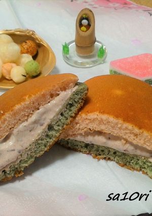 春香る♪ひな祭りにも♪3色生どら焼き！-レシピのメイン写真
