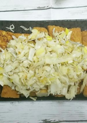 ヘルシー♡厚揚げ豆腐のしらすとねぎのせ-レシピのメイン写真