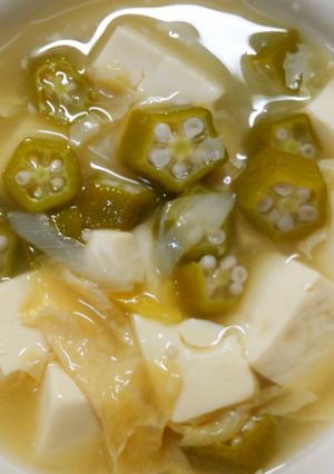 簡単♪副菜✿オクラと豆腐のあんかけ煮✿-レシピのメイン写真