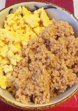 ＊肉そぼろと卵そぼろ！二色丼＊-レシピのメイン写真