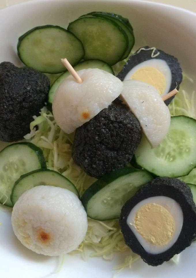 黒たまばくだんイースターうさぎ風サラダ-レシピのメイン写真