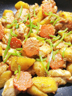 さつま芋と鶏肉の照り照り~生姜と味噌で~-レシピのメイン写真