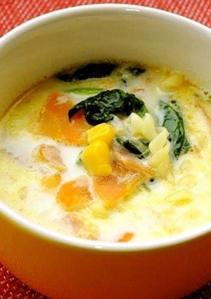 カルシウムたっぷりスープパスタ-レシピのメイン写真
