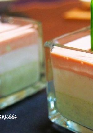 ひな祭りに♪　野菜のひし餅ムース　-レシピのメイン写真