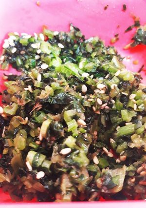離乳食　娘の愛する菜っ葉炒め-レシピのメイン写真