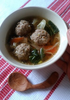 肉団子と春野菜のスープ【柏市学校給食】-レシピのメイン写真