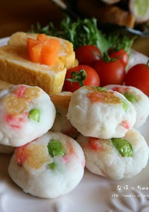 春色はんぺん焼き☆ポリ袋で超簡単☆お弁当-レシピのメイン写真