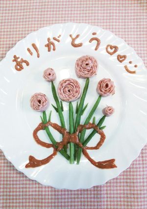 母の日に♡ハムの簡単カーネーション-レシピのメイン写真