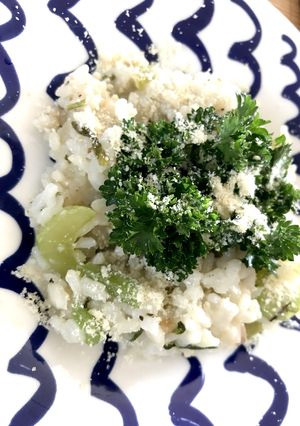 セロリたっぷり鶏のリゾット-レシピのメイン写真