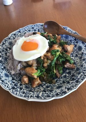セロリの葉っぱで！ガパオ風ライス-レシピのメイン写真