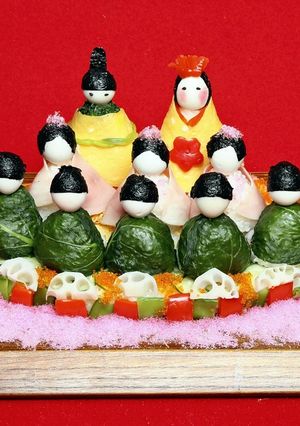 簡単酢めしで♪楽しく作ろうひなまつり寿司-レシピのメイン写真