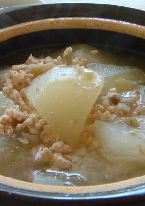 鶏ひき肉とザーサイの冬瓜スープ＊-レシピのメイン写真
