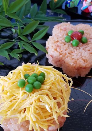 お雛様の型抜きオムライス-レシピのメイン写真