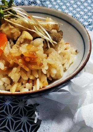 ※鶏肉と新ごぼうのおこわ※-レシピのメイン写真
