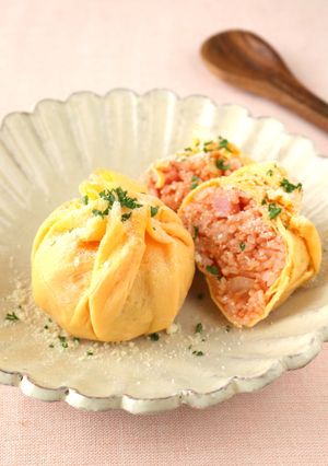 可愛くて簡単!巾着オムライス♪-レシピのメイン写真