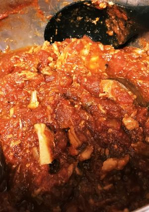 鯖缶とホールトマト-レシピのメイン写真