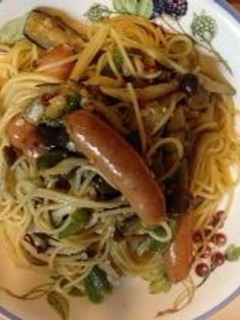 ごま油のペペロンチーノ風パスタ-レシピのメイン写真