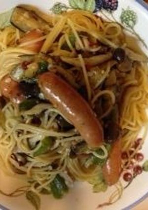 ごま油のペペロンチーノ風パスタ-レシピのメイン写真