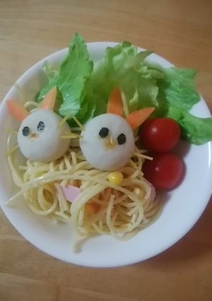 イースターウサギのパスタサラダ-レシピのメイン写真