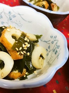 シンプル【竹輪とワカメのわさび醤油和え】-レシピのメイン写真