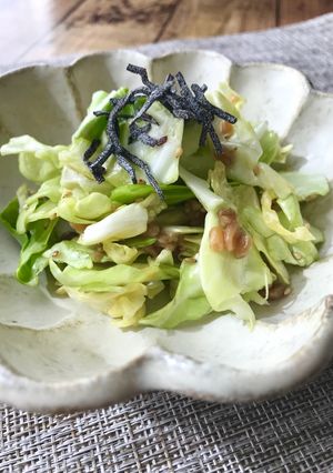 簡単に一品！キャベツの金山寺味噌和え-レシピのメイン写真