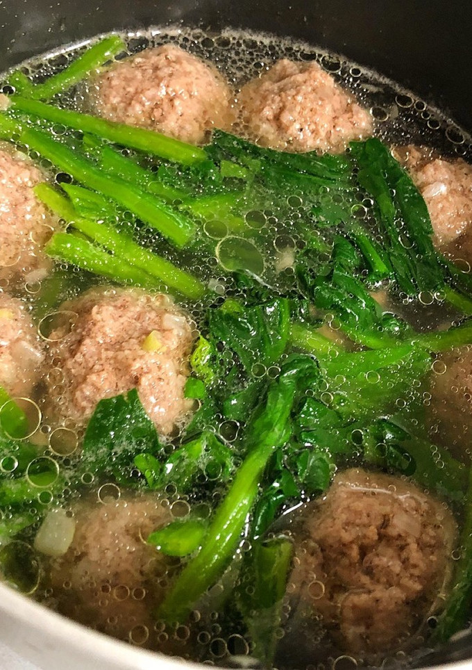 簡単★ほうれん草とふわふわ肉団子スープ-レシピのメイン写真