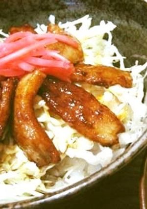 豚トロとキャベツのソース丼-レシピのメイン写真