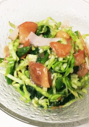 簡単！ほうれん草と生野菜のサラダ-レシピのメイン写真