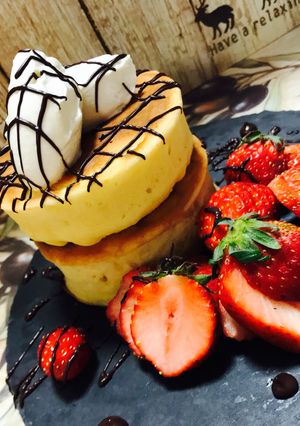 カフェ風分厚いホットケーキ-レシピのメイン写真