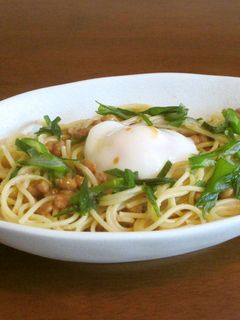 簡単!たらこと納豆の和風だし醤油パスタ-レシピのメイン写真