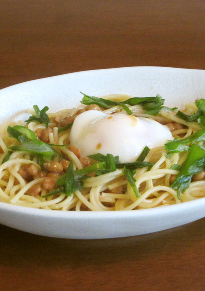 簡単！たらこと納豆の和風だし醤油パスタ-レシピのメイン写真