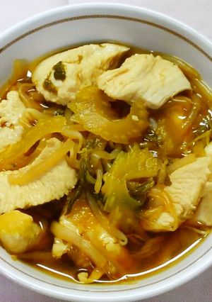 簡単✤鶏むね肉とセロリ もやしのポン酢煮-レシピのメイン写真
