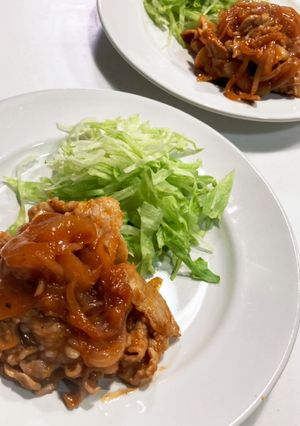 豚こまで♪♪簡単ポークチャップ♡-レシピのメイン写真