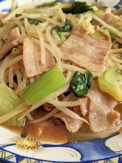 豚肉とチンゲン菜ともやしのあんかけ炒め-レシピのメイン写真