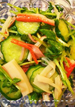 混ぜるだけ！胡瓜と豆苗のかにかまサラダ-レシピのメイン写真