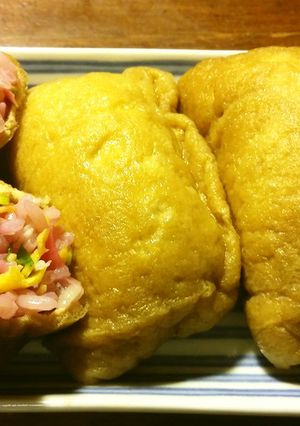 雛祭りにお花見に　ピンク色のお稲荷さん-レシピのメイン写真