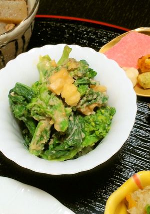 苦くない！菜の花のごまナッツ和え！-レシピのメイン写真