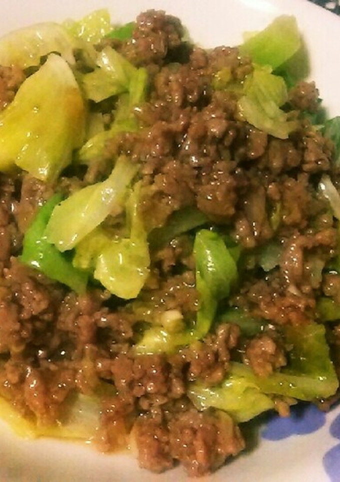 丼にも◎キャベツと挽き肉の炒め物。-レシピのメイン写真