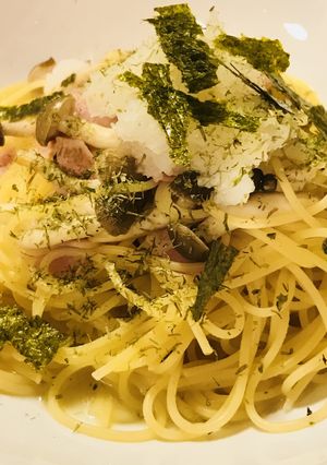 和風☆ベーコン茸＆しょう油バターのパスタ-レシピのメイン写真