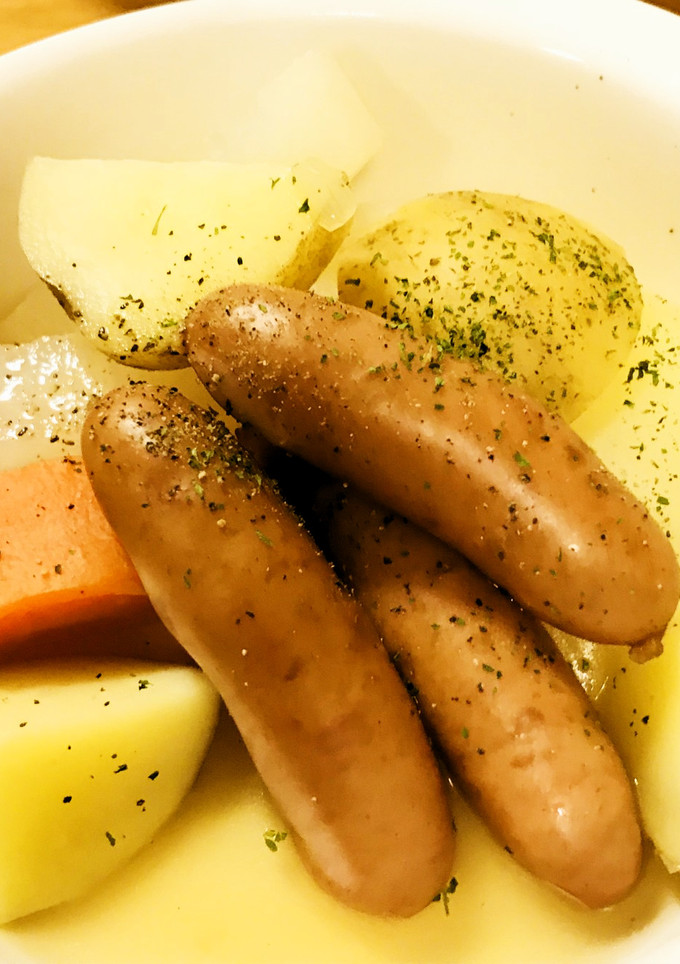 ありあり根菜の塩ゆでポトフ＋パスタと煮る-レシピのメイン写真