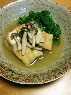 ダシ旨!菜花と厚揚げの煮浸し。シメジ入り-レシピのメイン写真