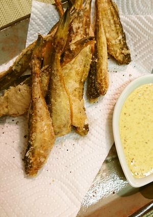 干しはたはた揚げのカレーマヨソース添え-レシピのメイン写真