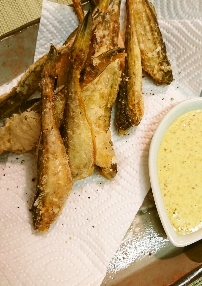 干しはたはた揚げのカレーマヨソース添え-レシピのメイン写真