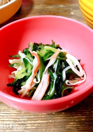 わかめ きゅうり かにかま 酢の物-レシピのメイン写真