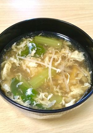 小松菜とえのきの和風卵スープ-レシピのメイン写真