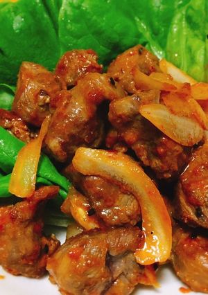 東松山ご当地グルメかしら肉の味噌だれ炒め-レシピのメイン写真