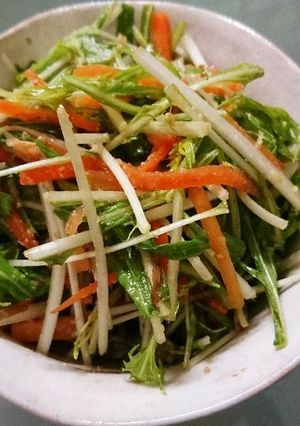 シャキシャキ♪水菜のサラダ-レシピのメイン写真